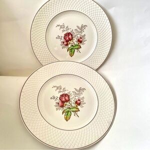 Spode’s Mansard Copeland Lady Anne 2 Dinner Plates England 10.5 Inches NWOT